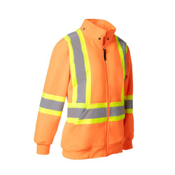 Image of Women's Hi Vis Safety Hoodie with Detachable Hood