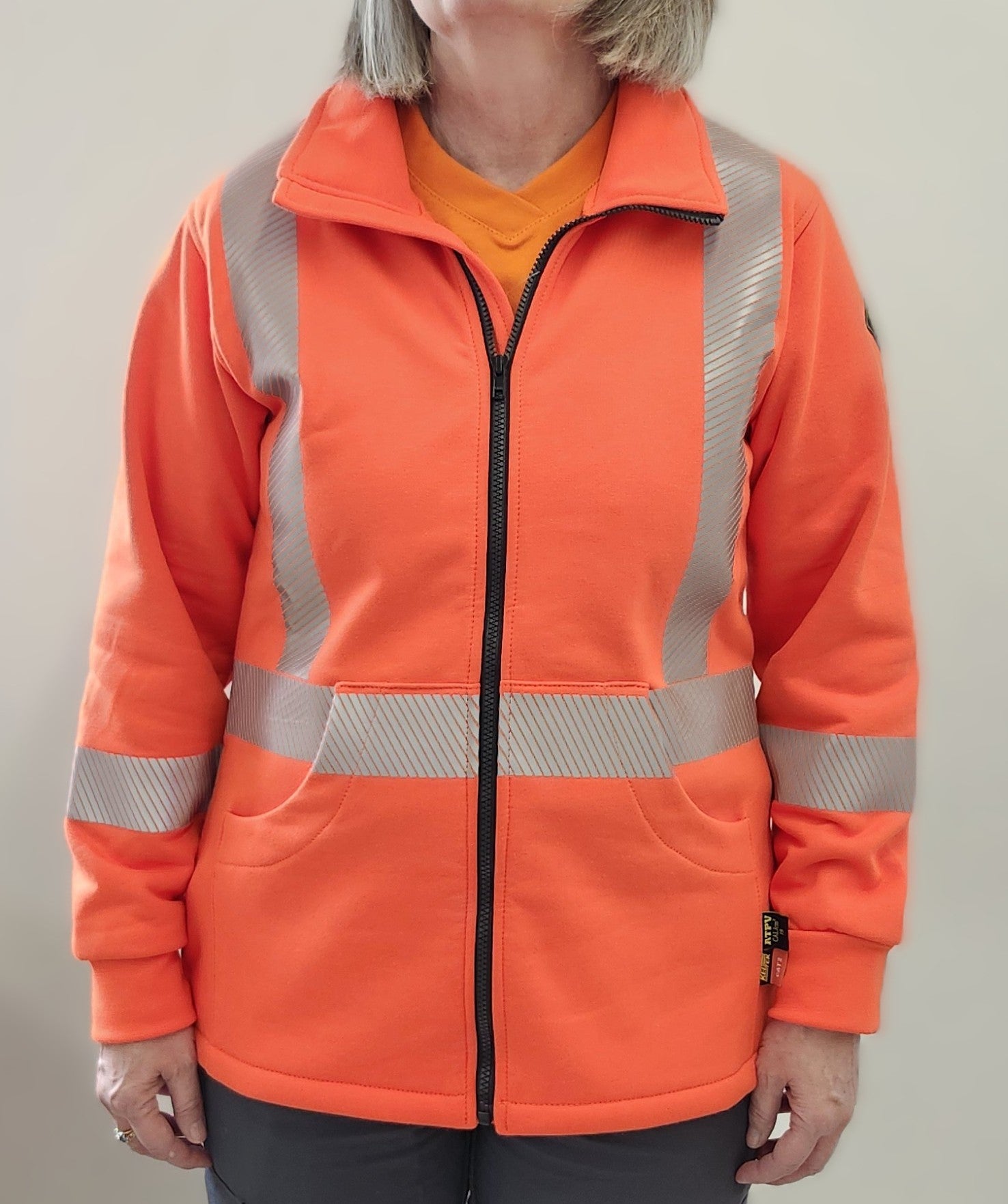 Image of Women’s FR Fleece Hi-Vis Zip Up Hoodie