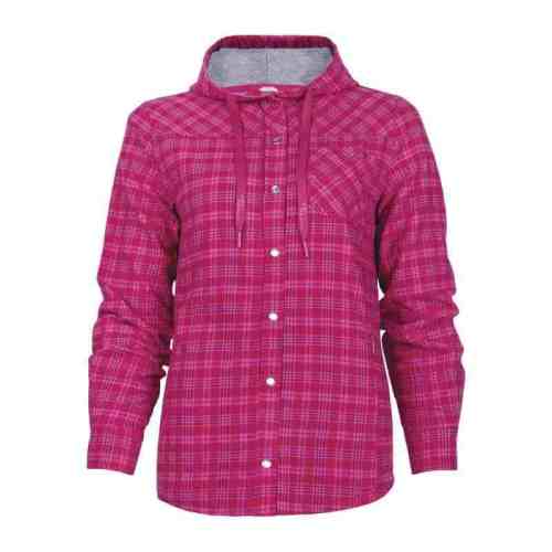 P&F Workwear Lined Flannel Hooded Shirt