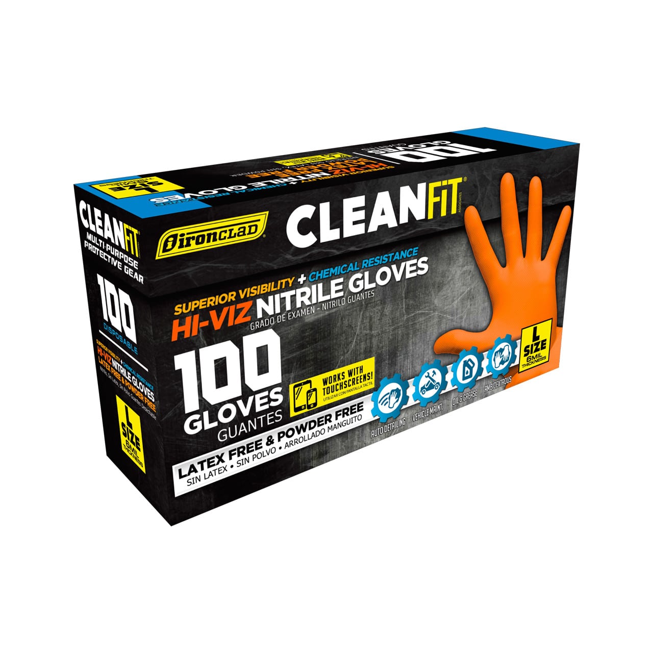 CLEANFIT® 6MIL Orange (100 Pack)