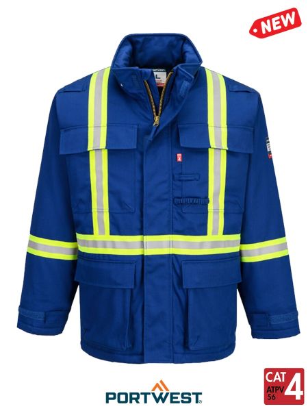 Image of Bizflame® 88/12 Insulated FR Winter Parka - Royal Blue - 9oz