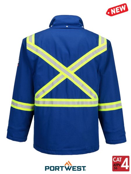 Image of Bizflame® 88/12 Insulated FR Winter Parka - Royal Blue - 9oz