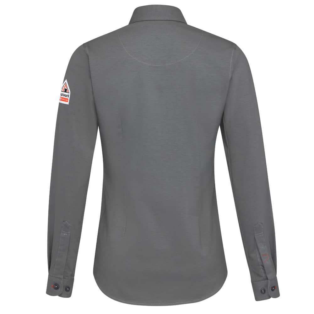 Image of Women's Flex Knit Button Down Shirt (Charcoal)