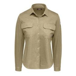 Image of Women's Flex Knit Button Down Shirt (Navy)
