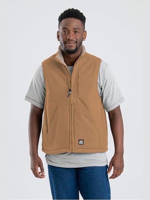 Image of BERNE® Heartland Sherpa Lined Washed Duck Vest