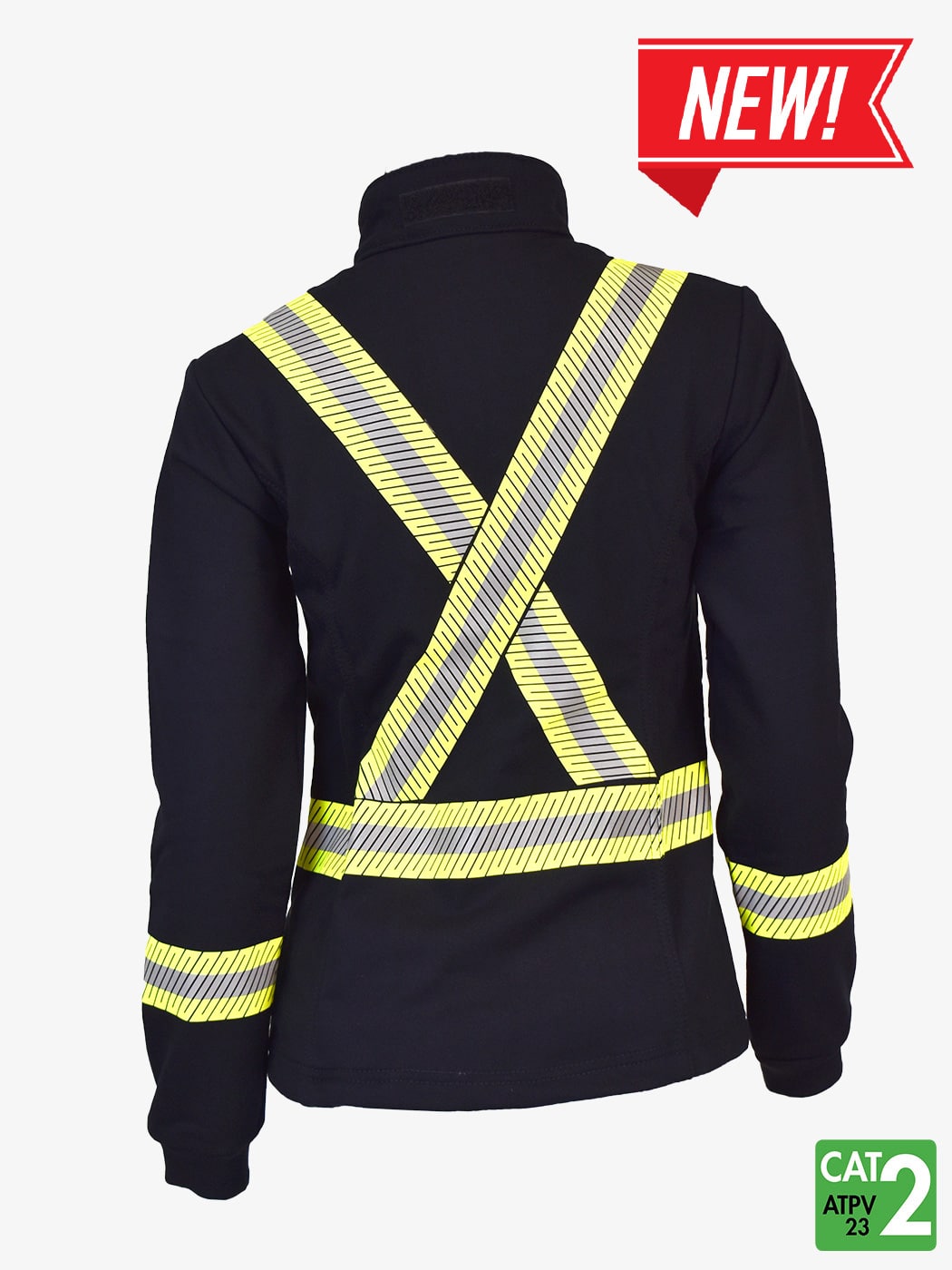 Image of IFR Workwear Women's Segmented Striped Navy Fleece Jacket