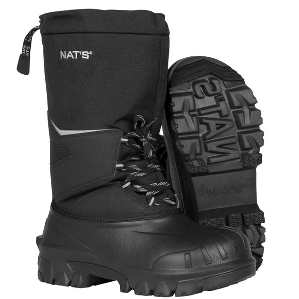 NAT\'S Lightweight Snow Black Winter Boots Size 10 Used Winter boots that keep your feet warm and dry, but are ultra  main image 4