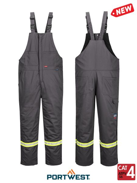 Image of Bizflame® 88/12 Insulated FR Winter Bib Pants - Royal Blue - 9oz