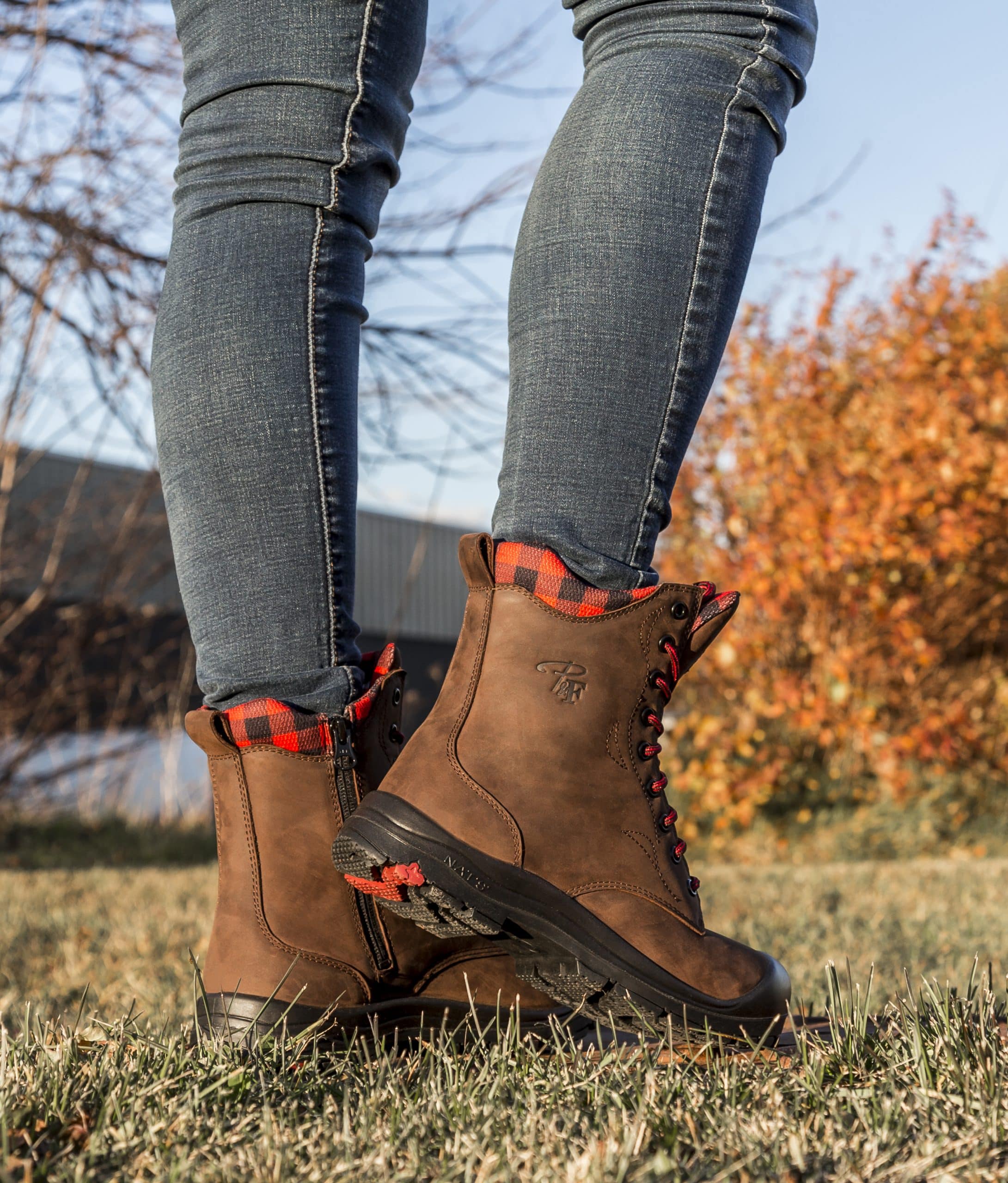 P&F Women's Steel Cap Safety Boots - PF358