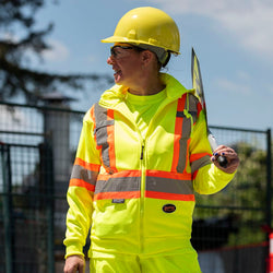 Image of Pioneer Women's Hi-Viz Yellow Fleece Hoodie
