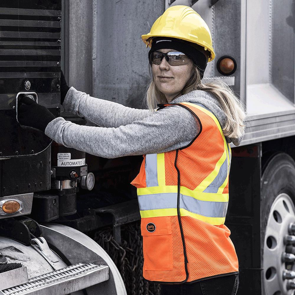 Image of Pioneer Women's Hi-Viz Orange Safety Tear Away Vest