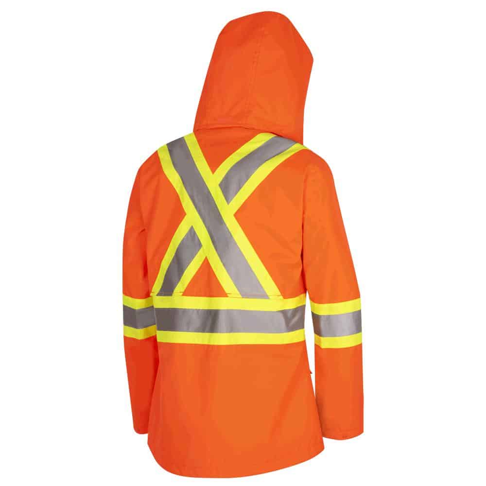 Pioneer Women's High Viz Orange Waterproof 300D Polyester/PU Jacket