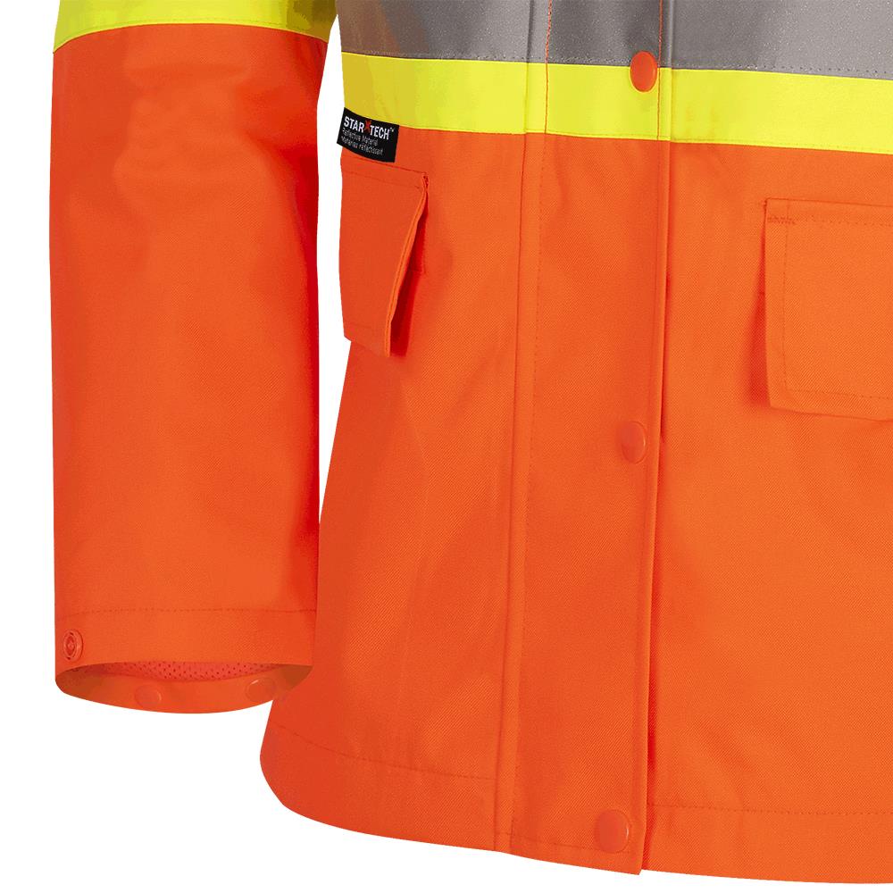 Pioneer Women's High Viz Orange Waterproof 300D Polyester/PU Jacket