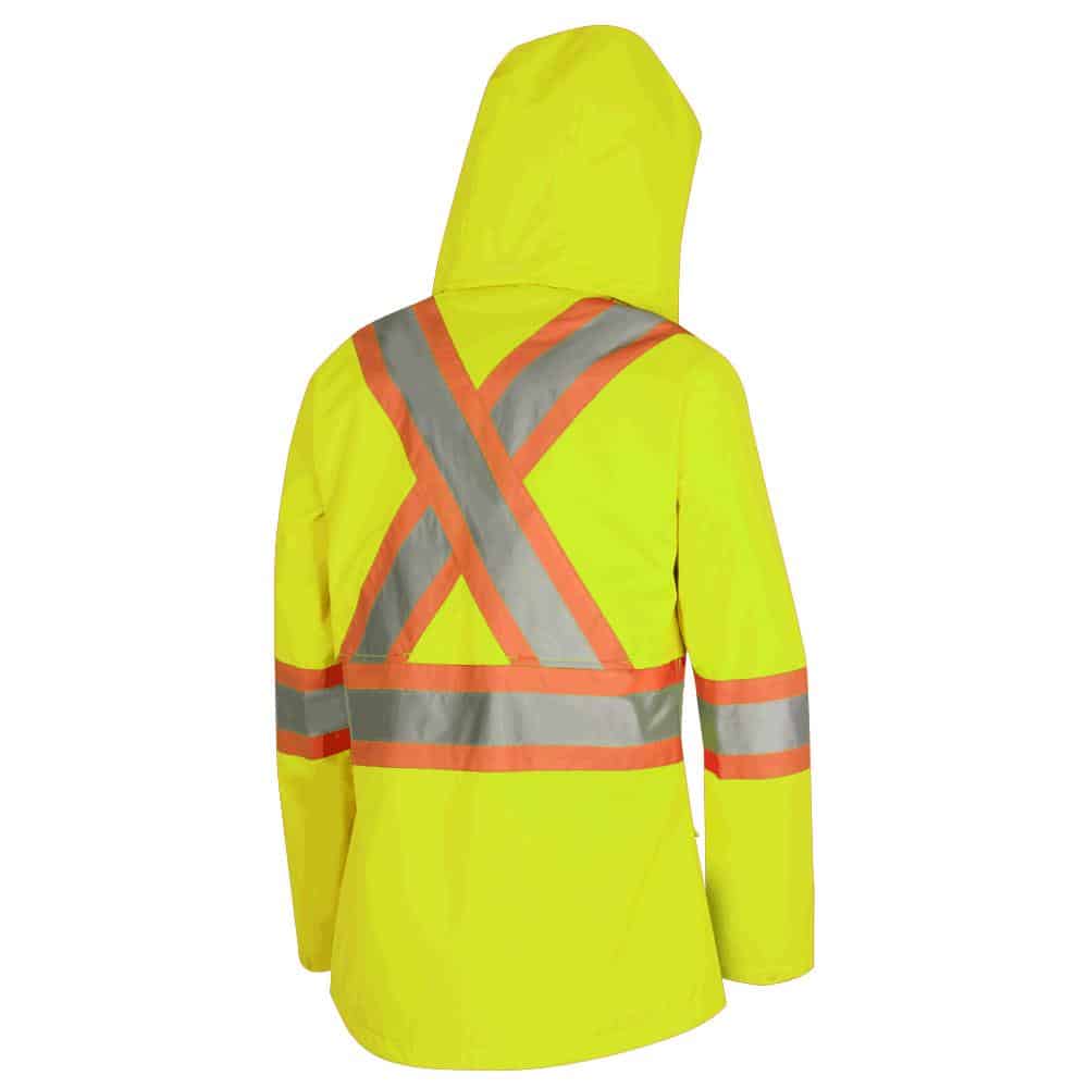 Pioneer Women's High Viz Yellow Waterproof 300D Polyester/PU Jacket