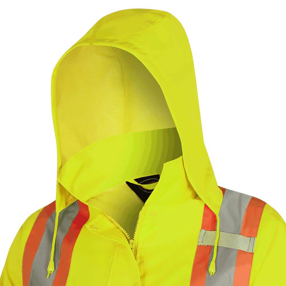Pioneer Women's High Viz Yellow Waterproof 300D Polyester/PU Jacket