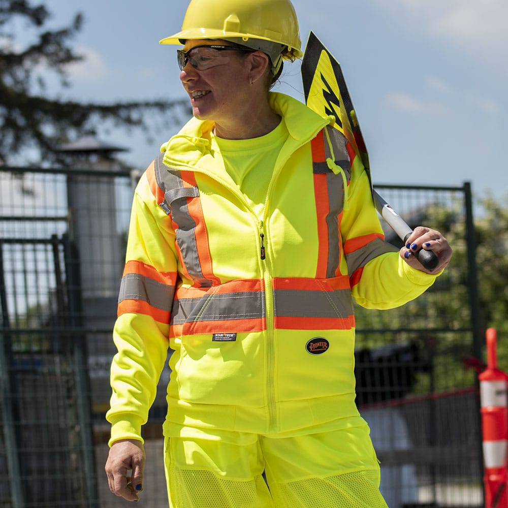 Image of Pioneer Women's Hi-Viz Yellow Fleece Hoodie