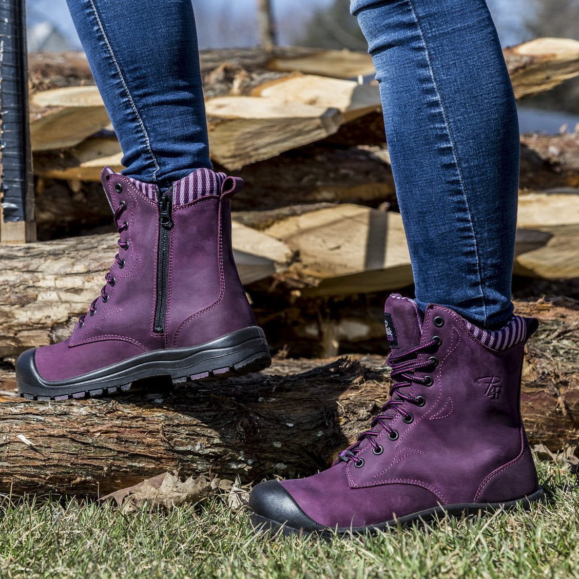 P&F Women's Steel Cap Safety Boots - PF358